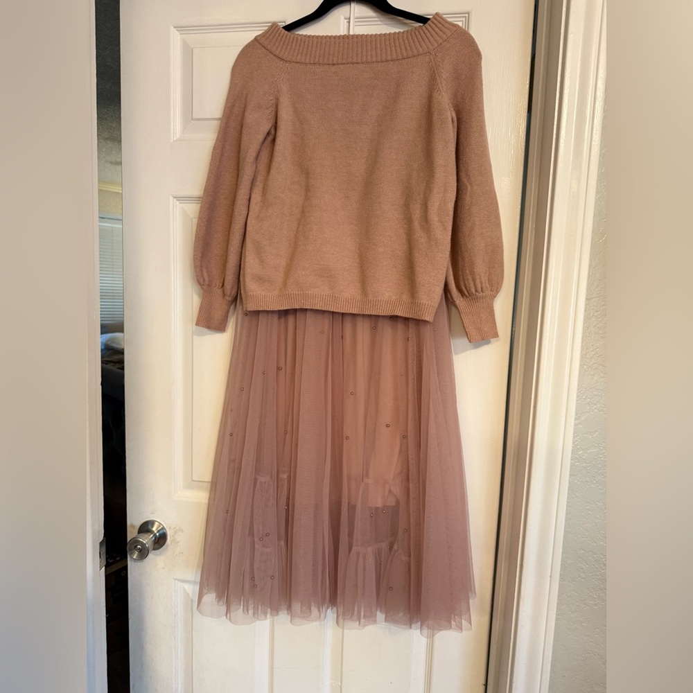 Tulle Skirt + Sweater Set | Size Medium | New Without Tags